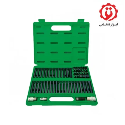 خرید جعبه بیت آلنی 60 پارچه 1/2 , 3/8 درایو تاپ تول مدل GCAI6003 از ابزار قشقایی