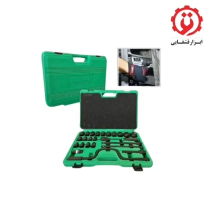 قیمت جعبه بکس 24 پارچه مشکی فشارقوی 1/2 تاپ تول – TOPTUL مدل GDAI2401 از ابزار قشقایی