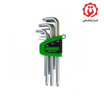 قیمت آچار آلن ستاره ای تاپ تول کارتی بلند 9 عددی مدل GSN-09LS از ابزار قشقایی