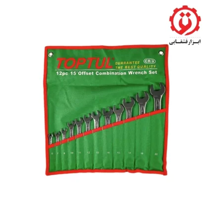 خرید ست آچار یکسر تخت یکسر رینگی 12 عددی تاپ تول مدل GAAA1213 از ابزار قشقایی