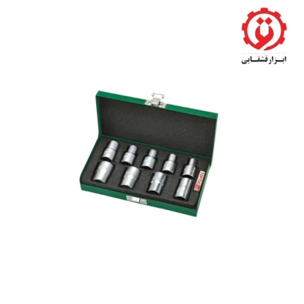 قیمت و خرید جعبه بکس ستاره ای 9 پارچه 1/2 اینچ تاپ تول مدل GAAD0907 از ابزار قشقایی