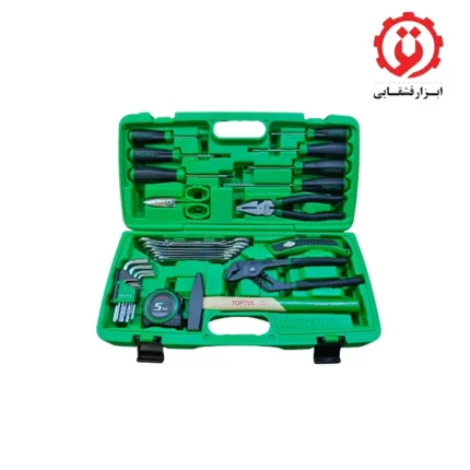 قیمت جعبه ابزار سبز 30 پارچه خانگی تاپ تول مدل GAAI3001 از ابزار قشقایی