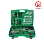 خرید آنلاین جعبه ابزار سبز 80 پارچه پلاستیکی تاپ تول مدل GCAI8002 از ابزار قشقایی