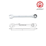 قیمت ست آچار یکسر تخت یکسر رینگ جغجغه ای 12 عددی تاپ تول مدل GPAQ1202 از ابزار قشقایی