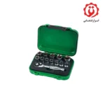 قیمت جعبه بکس 13 عددی 1/4 اینچ با دسته جغجغه مینی تاپ تول مدل GABW1301 از ابزار قشقایی