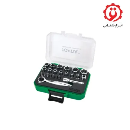 خرید جعبه بکس و بیت 23 پارچه 1/4 اینچ تاپ تول مدل GABW2301 از ابزار قشقایی