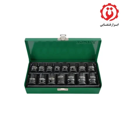 قیمت جعبه بکس 15 پارچه 1/2 اینچ مشکی فشار قوی تاپ تول مدل GDAD1501 از ابزار قشقایی