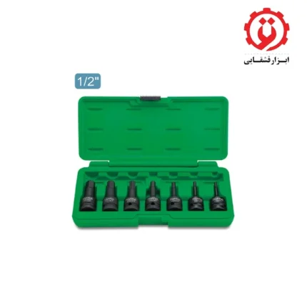 خرید جعبه بکس آلنی 4~14 فشار قوی (مشکی) 1/2 اینچ تاپ تول مدل GDAI0702 از ابزار قشقایی