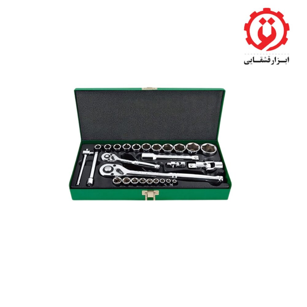 خریدجعبه بکس تاپ تول 27 پارچه ترکیبی مدل GCAD2802 از ابزار قشقایی