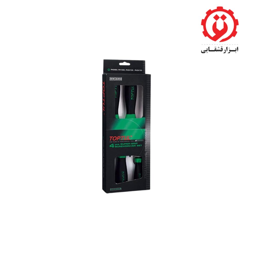 خرید مجموعه پیچ گوشتی 4 عددی تاپ تول TOPTUL مدل GAAE0401 از ابزار قشقایی