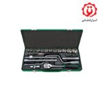 خرید جعبه بکس 26 پارچه 6 پر درایو 1/2 تاپ تول GCAD2607 از ابزار قشقایی