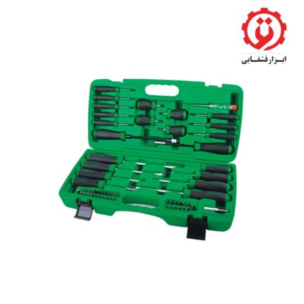 خرید مجموعه 58 پارچه پیچ گوشتی کامل با کیف قابل حمل تاپ تول مدل GAAI5801 از ابزار قشقایی