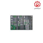 قیمت جعبه ابزار 340 پارچه 7 کشو چرخدار ذغالی با 5 کشو ابزار تاپ تول TOPTUL مدل GE-34028 از ابزار قشقایی