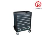 خرید جعبه ابزار 340 پارچه 7 کشو چرخدار ذغالی با 5 کشو ابزار تاپ تول TOPTUL مدل GE-34028 از ابزار قشقایی