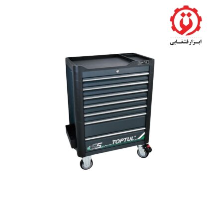 خرید جعبه ابزار 340 پارچه 7 کشو چرخدار ذغالی با 5 کشو ابزار تاپ تول TOPTUL مدل GE-34028 از ابزار قشقایی