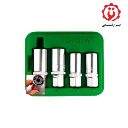 قیمت کیت 4 عددی باز کننده پیچ های دوسر رزوه درایو 1.2 اینچ تاپ تول TOPTUL مدل GAAI0401 از ابزار قشقایی