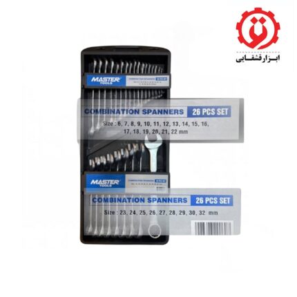 خرید مجموعه 26 عددی آچار یکسر تخت یکسر رینگی مستر تولز مدل MT110-26 در ابزار قشقایی