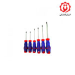خرید آنلاین ست پیچ گوشتی ستاره ای سوراخ دار آریل 6 عددی مدل PGS0610 از ابزار قشقایی
