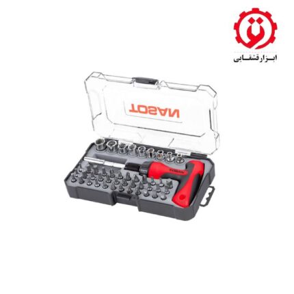 قیمت ست پیچ گوشتی و بکس47عددی توسن مدل T814-S47 از ابزار قشقایی