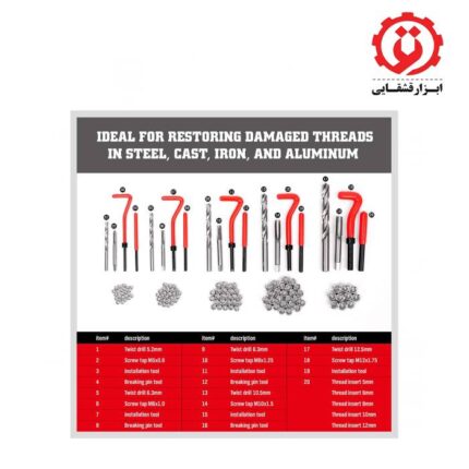 قیمت کیت فنر و قلاویز هلی کویل M5 تا M12