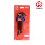 خرید اینترنتی آچار آلن ستاره ای کارتی بلند 9 عددی آریل مدل ALS0995B