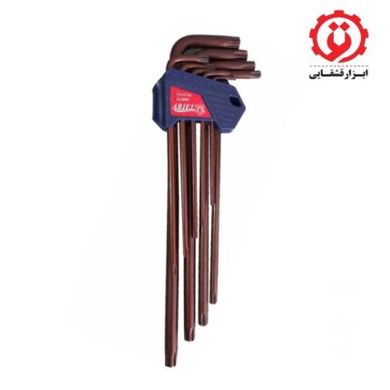 آچار آلن ستاره ای کارتی فوق بلند 9 عددی آریل مدل ALS0993