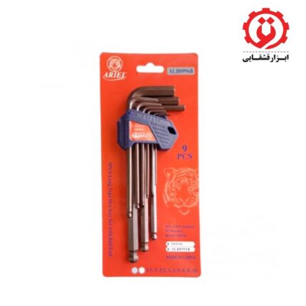 خرید اینترنتی آچار آلن سر گرد کارتی بلند 9 عددی آریل مدل ALB0996B