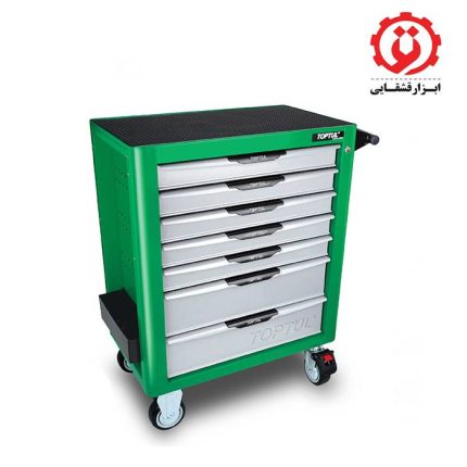 جعبه ابزار 7 کشو چرخ دار 308 پارچه تاپ تول مدل GE-30817