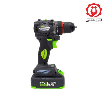 خرید دریل شارژی چکشی براشلس دو باتری لیتیوم 20 ولت پی ای پی مدل BID-2015