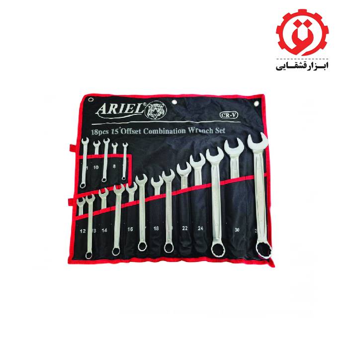 gshtools.com_ (4) مجموعه 18 عددی آچار یکسر رینگی آریل مدل ARAY1801